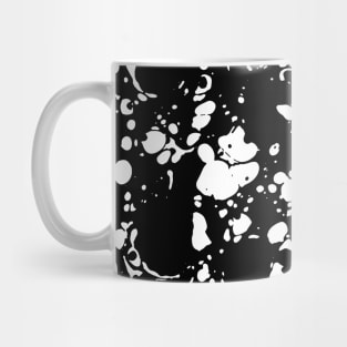Black and White Ink Paint Spill Mug